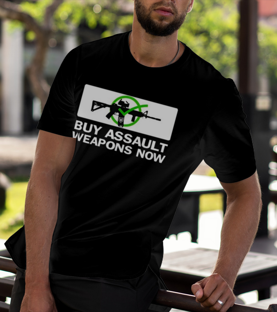 Buy Assault Weapons Now Green Circle Crossed Rifle Patchops Version 1 T-Shirt