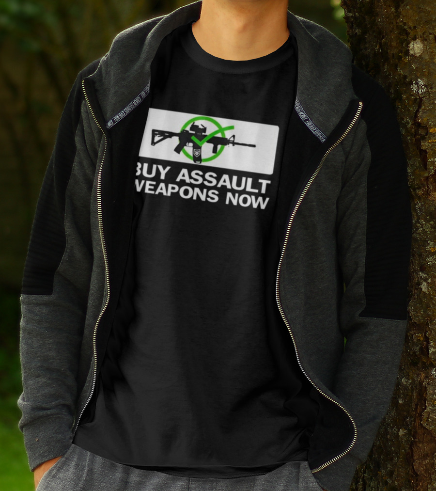 Buy Assault Weapons Now Green Circle Crossed Rifle Patchops Version 1 T-Shirt