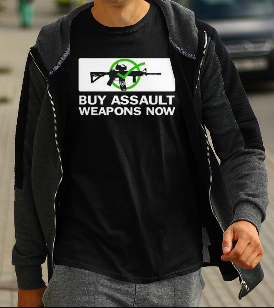 Buy Assault Weapons Now Green Circle Crossed Rifle Patchops Version 1 T-Shirt