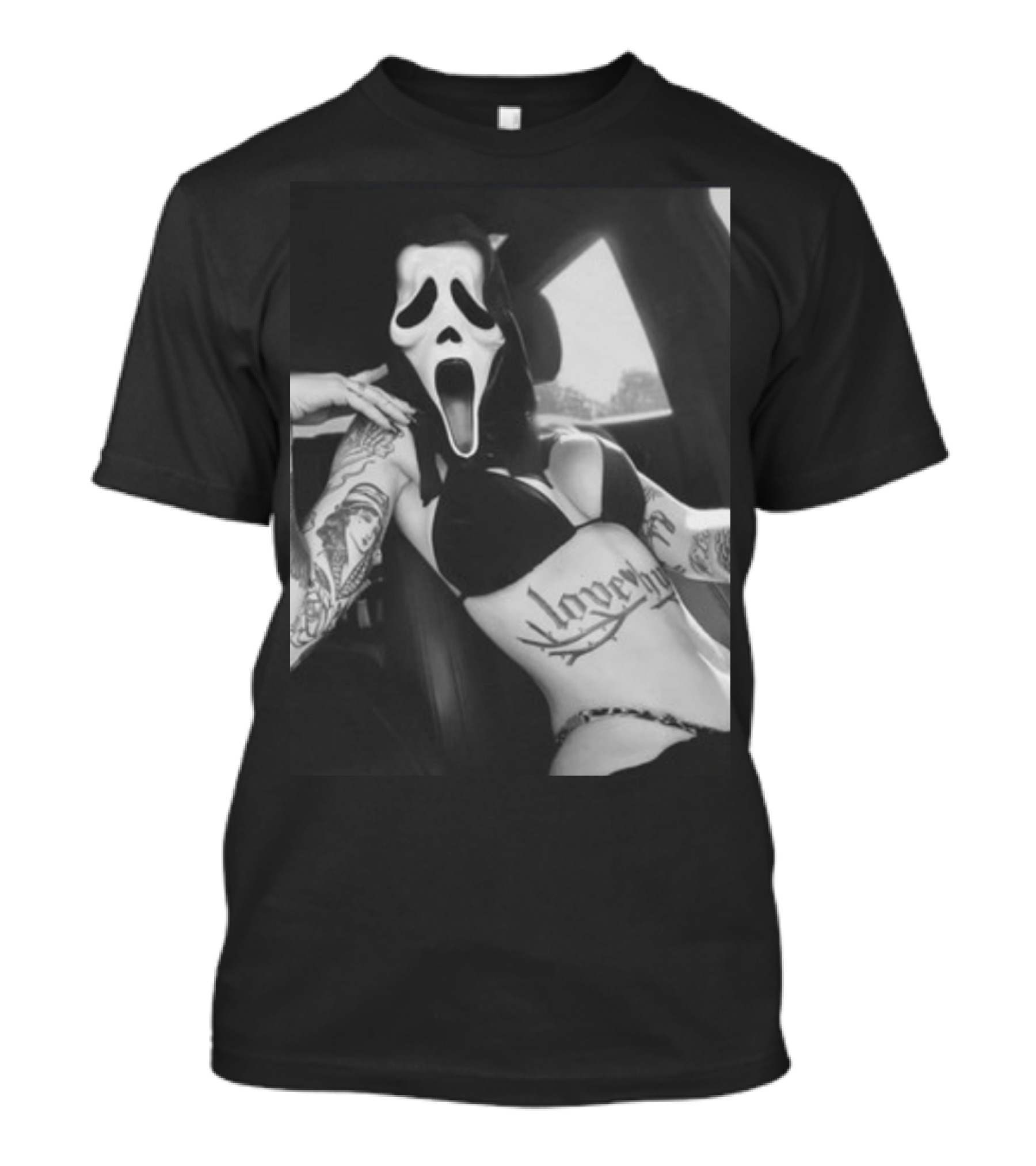 Paigeamaze Scream If U Need Me Lover Girl Mask Tattoo Body T-Shirt