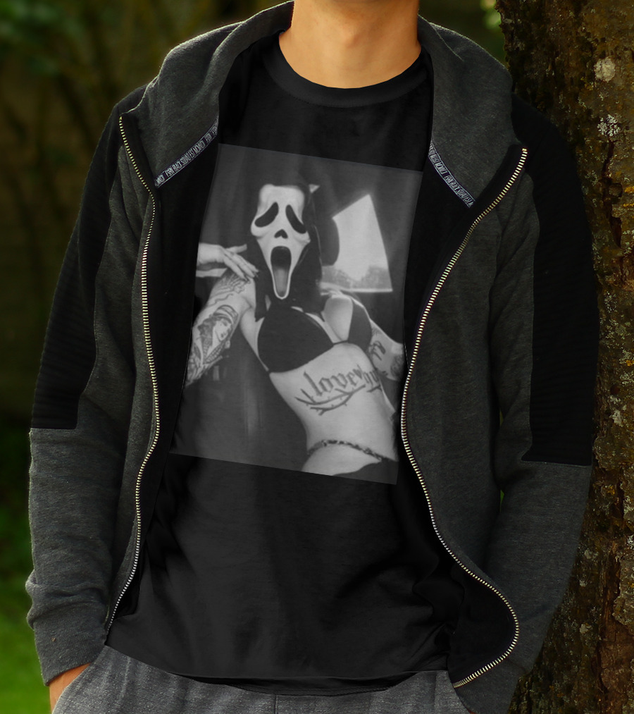 Paigeamaze Scream If U Need Me Lover Girl Mask Tattoo Body T-Shirt