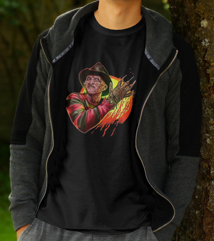 Frightrags Freddy Krueger Claws Rainbow Slashed T-Shirt