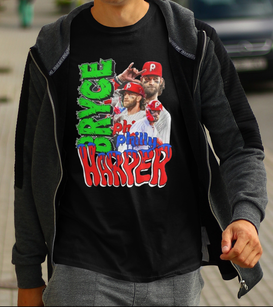 Bryce Harper Philly's Chosen One Phillies Player Red Cap T-Shirt