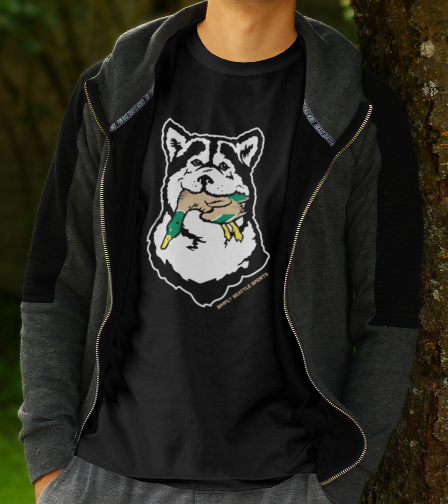 Simply Seattle Sports Duck Hunting Husky T-Shirt