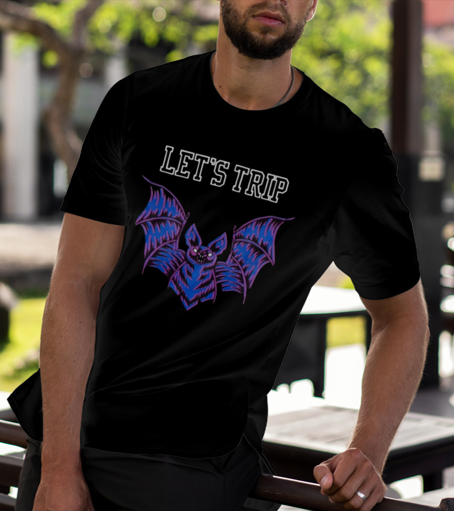 Sturnioloclothing Let's Trip Bat Retro Psychedelic T-Shirt