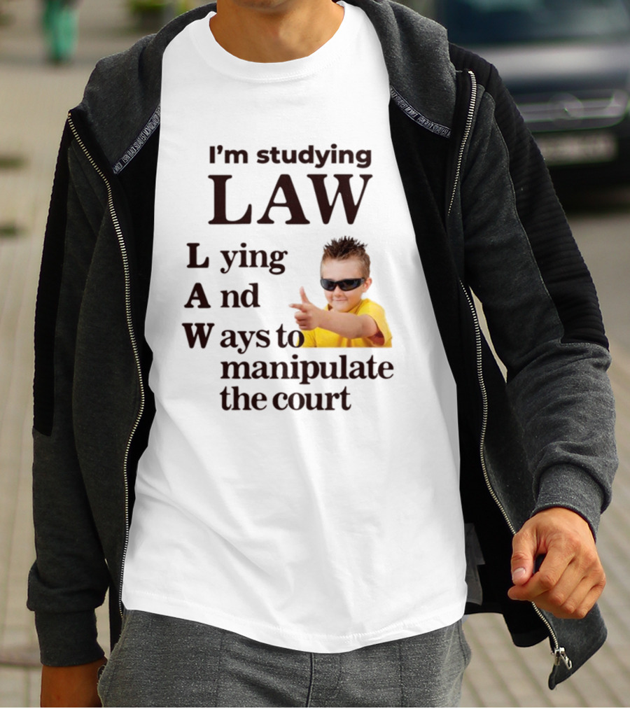 I'm Studying Law Lying And Ways To Manipulate The Court Cool Kid In Sunglasses T-Shirt