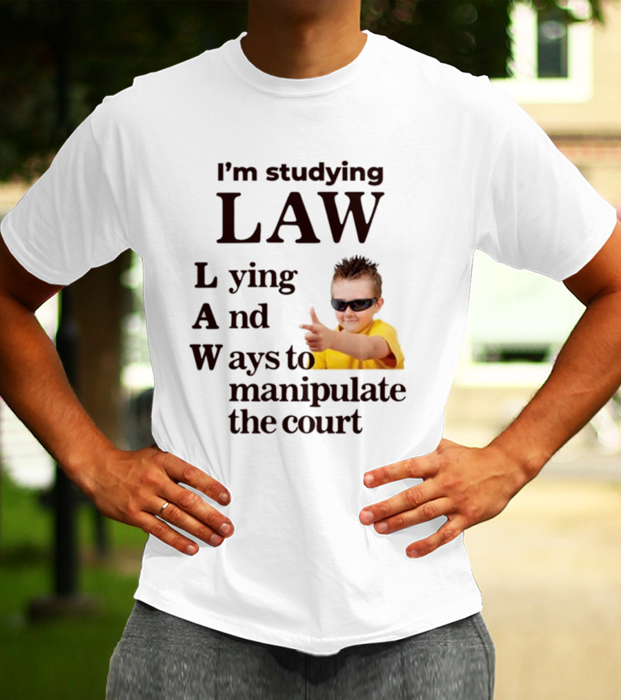 I'm Studying Law Lying And Ways To Manipulate The Court Cool Kid In Sunglasses T-Shirt