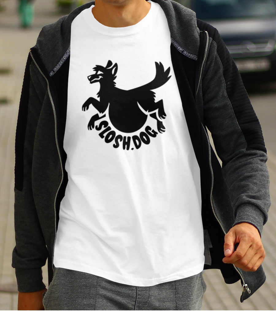 Slosh.Dog Logo Launch Day Sloshdog Playful Canine T-Shirt
