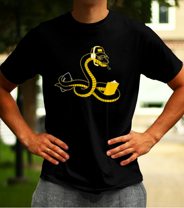 Boagh Constrictor Football Coach Snake With Helmet And Playbook T-Shirt