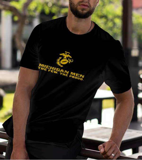 Dave Portnoy Michigan Men USMC Emblem The Few The Proud T-Shirt