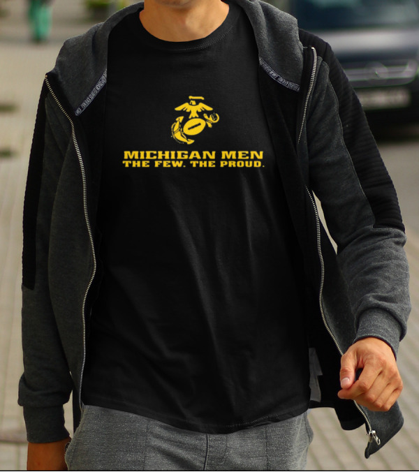 Dave Portnoy Michigan Men USMC Emblem The Few The Proud T-Shirt