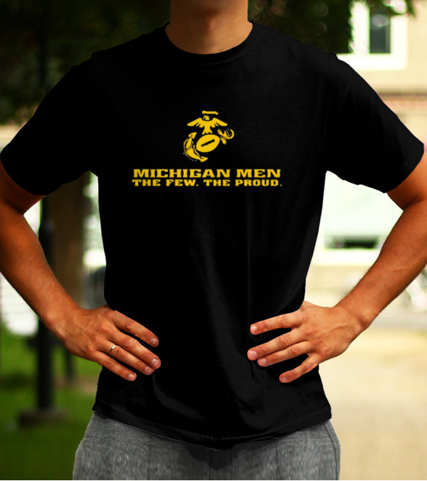 Dave Portnoy Michigan Men USMC Emblem The Few The Proud T-Shirt