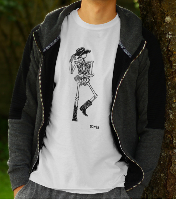 Heaven In Your Eyes Bower Skeleton Cowboy Hat And Boots T-Shirt