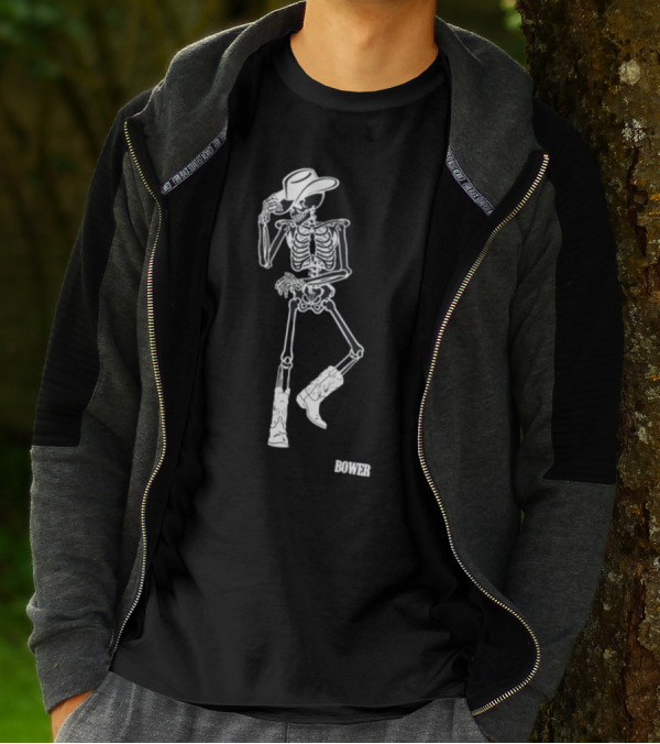 Bower Skeleton Cowboy With Boots And Hat T-Shirt