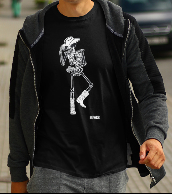 Bower Skeleton Cowboy With Boots And Hat T-Shirt