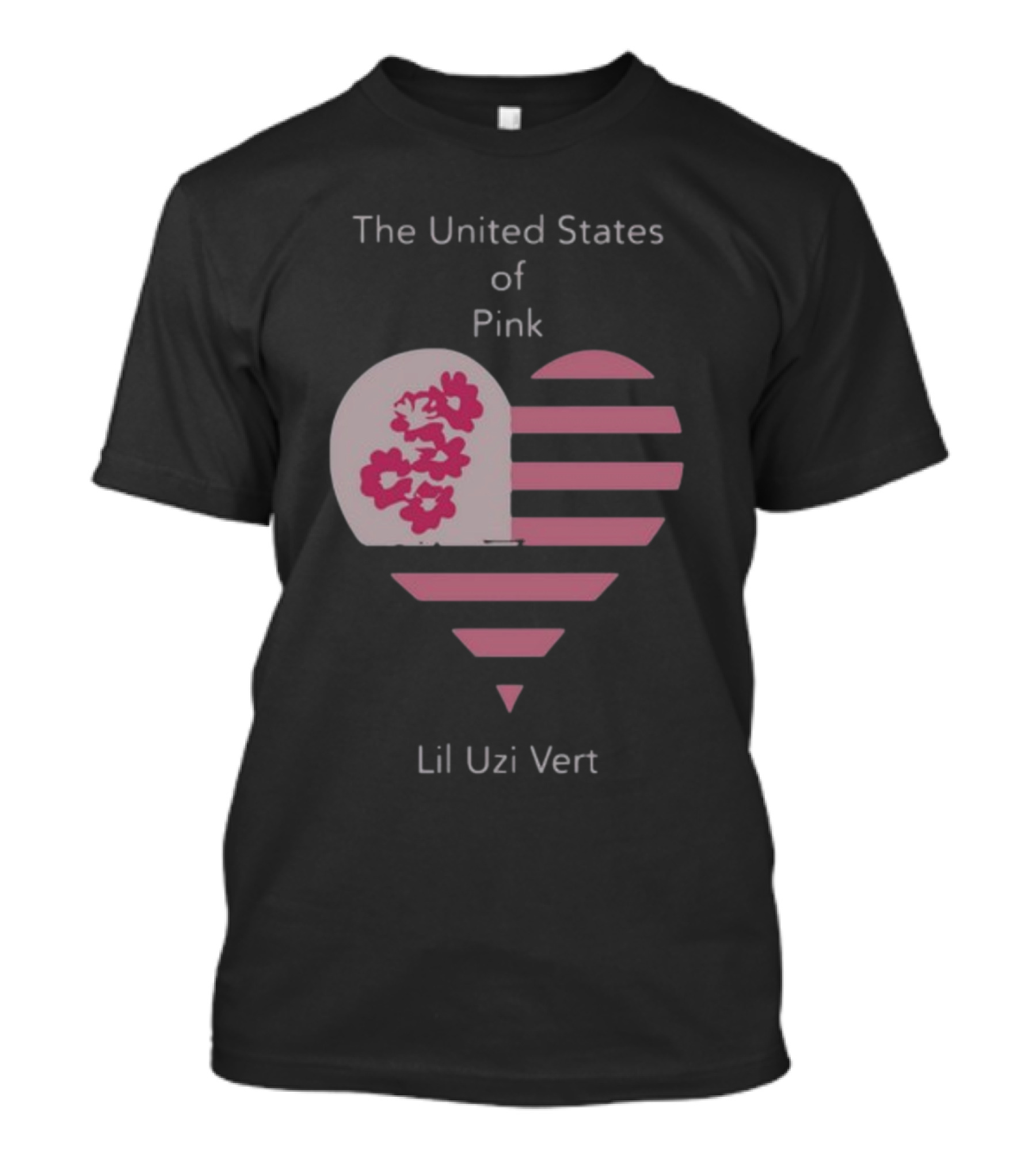 The United States Of Pink Heart Stripes Lil Uzi Vert T-Shirt
