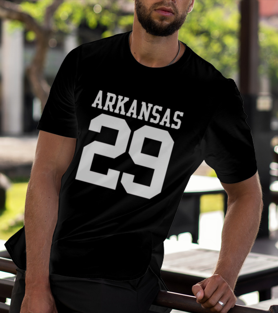 Arkansas 29 Cam Little Football Team Player Jersey T-Shirt