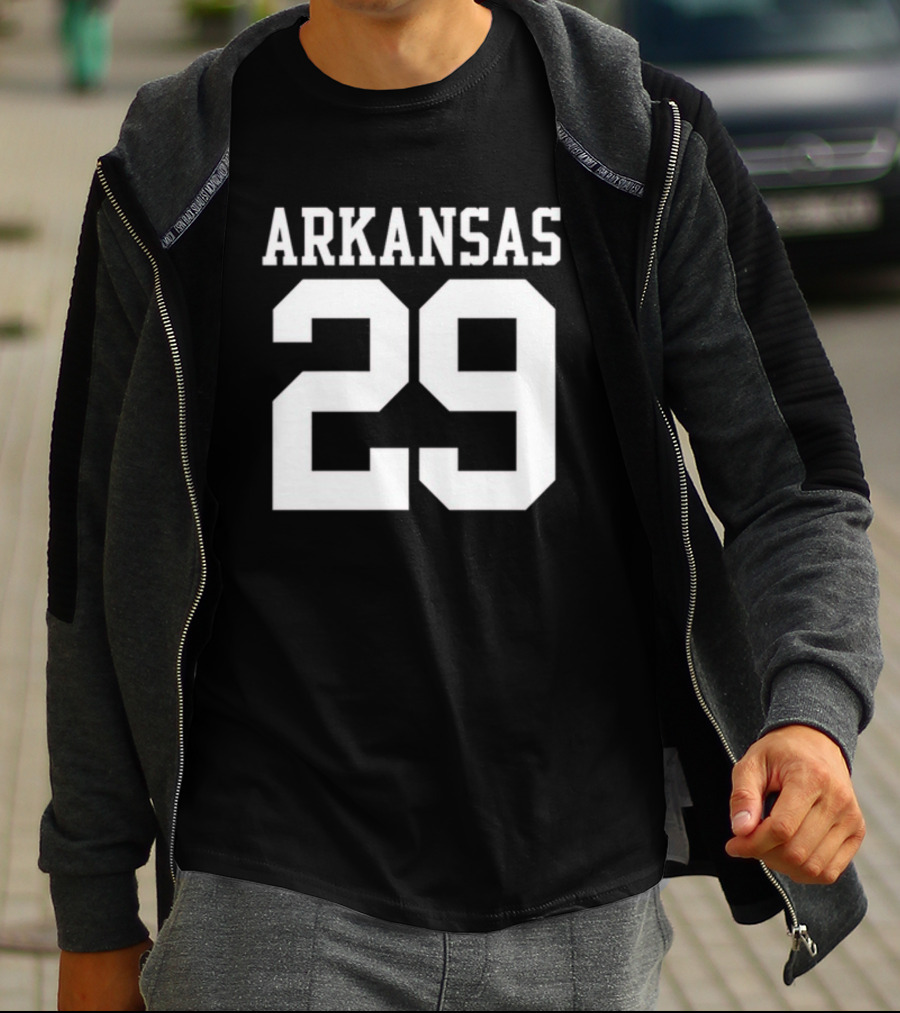 Arkansas 29 Cam Little Football Team Player Jersey T-Shirt