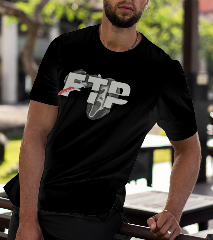 FTP Knife Ghost Mask Halloween T-Shirt