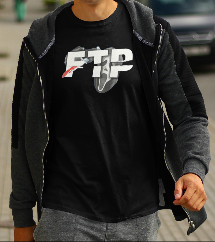 FTP Knife Ghost Mask Halloween T-Shirt