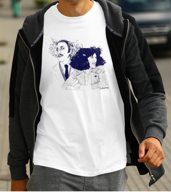 Gene Wilder Gilda Radner Iconic Duo Sketch T-Shirt