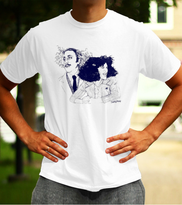 Gene Wilder Gilda Radner Iconic Duo Sketch T-Shirt