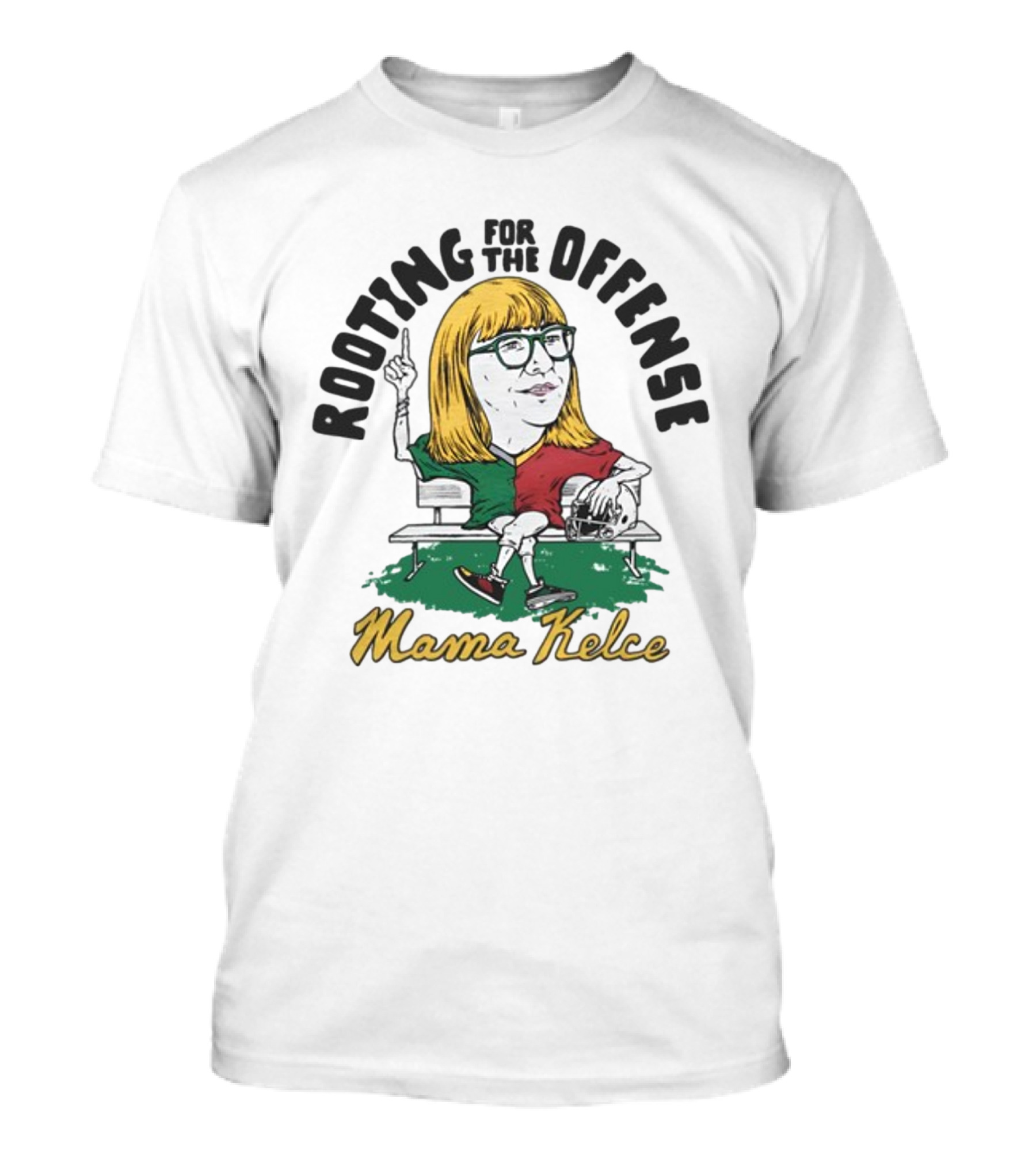 Rooting For The Offense Mama Kelce Football Fan T-Shirt