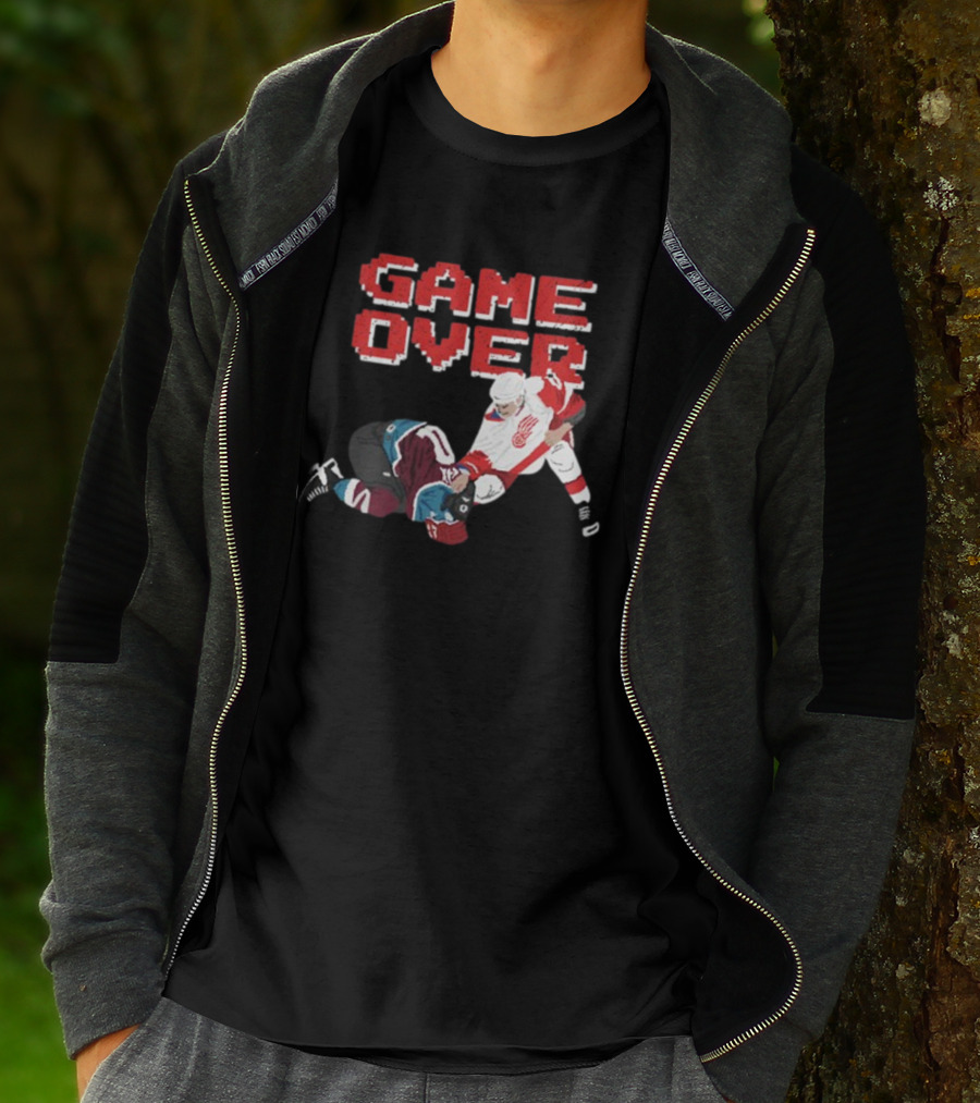 Questionableteez Fight Night Game Over Ice Hockey Showdown T-Shirt