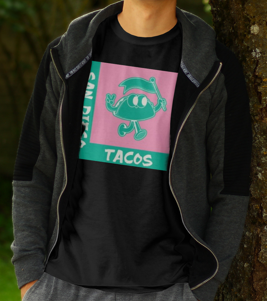 SAN DIEGO TACOS CARTOON FLAG T-Shirt