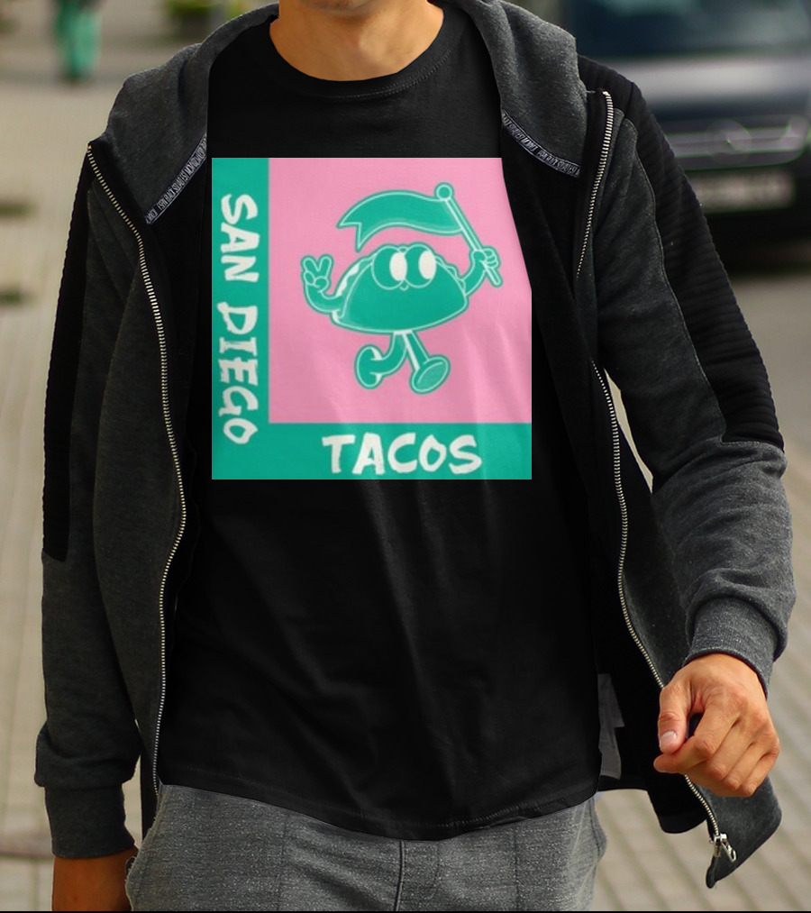 SAN DIEGO TACOS CARTOON FLAG T-Shirt