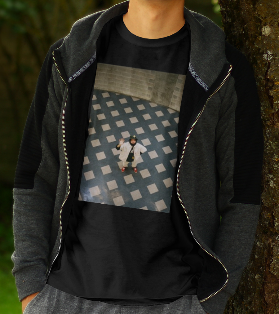 Macdemarcoshop Mac Photo Off White Checkered Floor Outfit Red Shoes T-Shirt