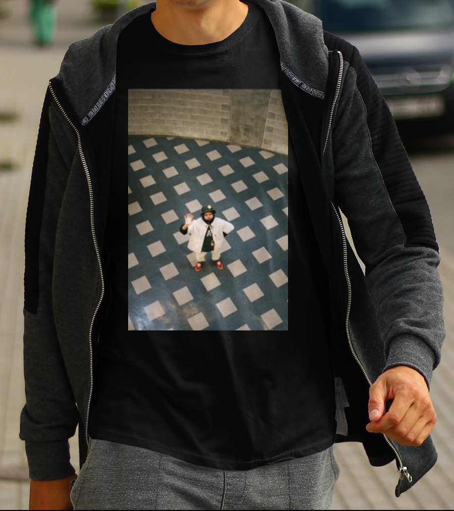 Macdemarcoshop Mac Photo Off White Checkered Floor Outfit Red Shoes T-Shirt