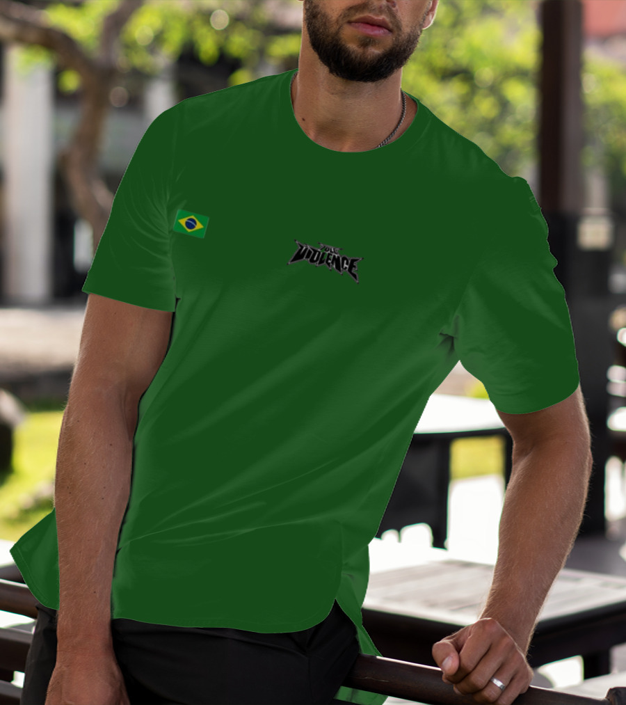 Full Violence Brazil Flag Jailton Almeida T-Shirt