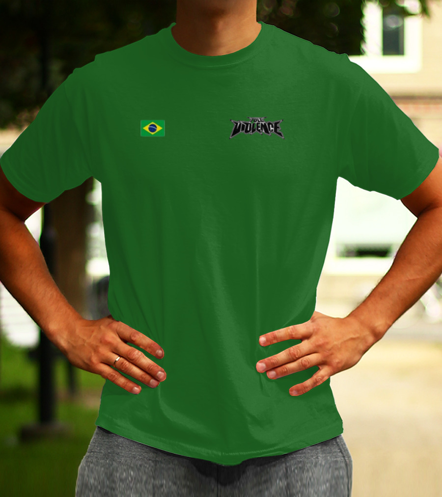 Full Violence Brazil Flag Jailton Almeida T-Shirt