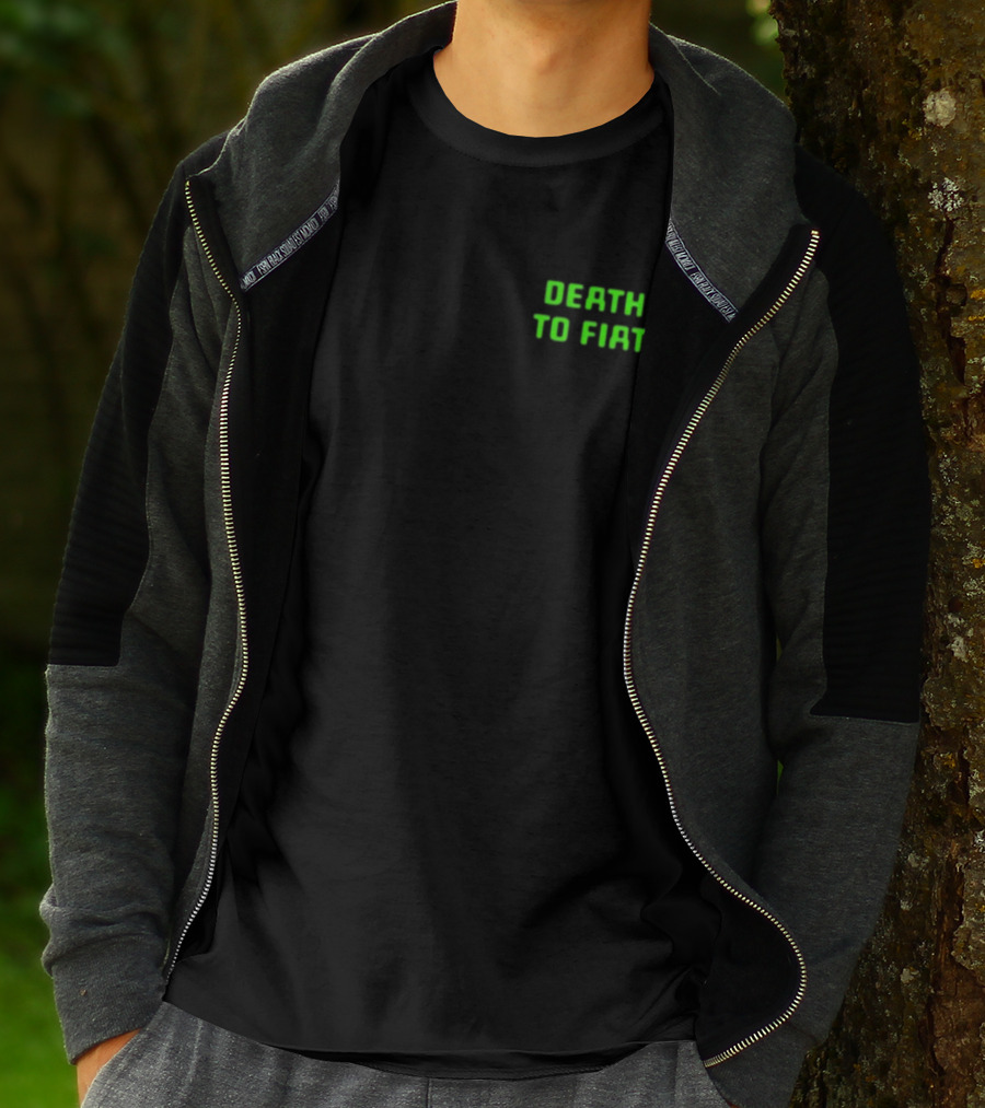 Max Keiser Mcshane Death To Fiat Green Text T-Shirt