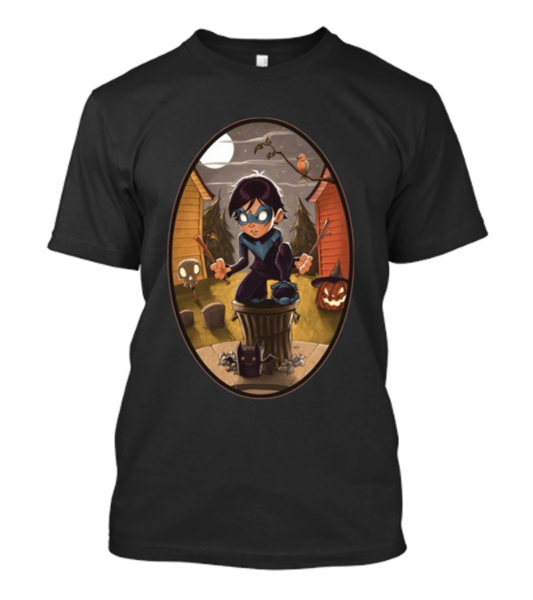 DC Nightwing Trick Or Treat Halloween By Chrissie Zullo T-Shirt