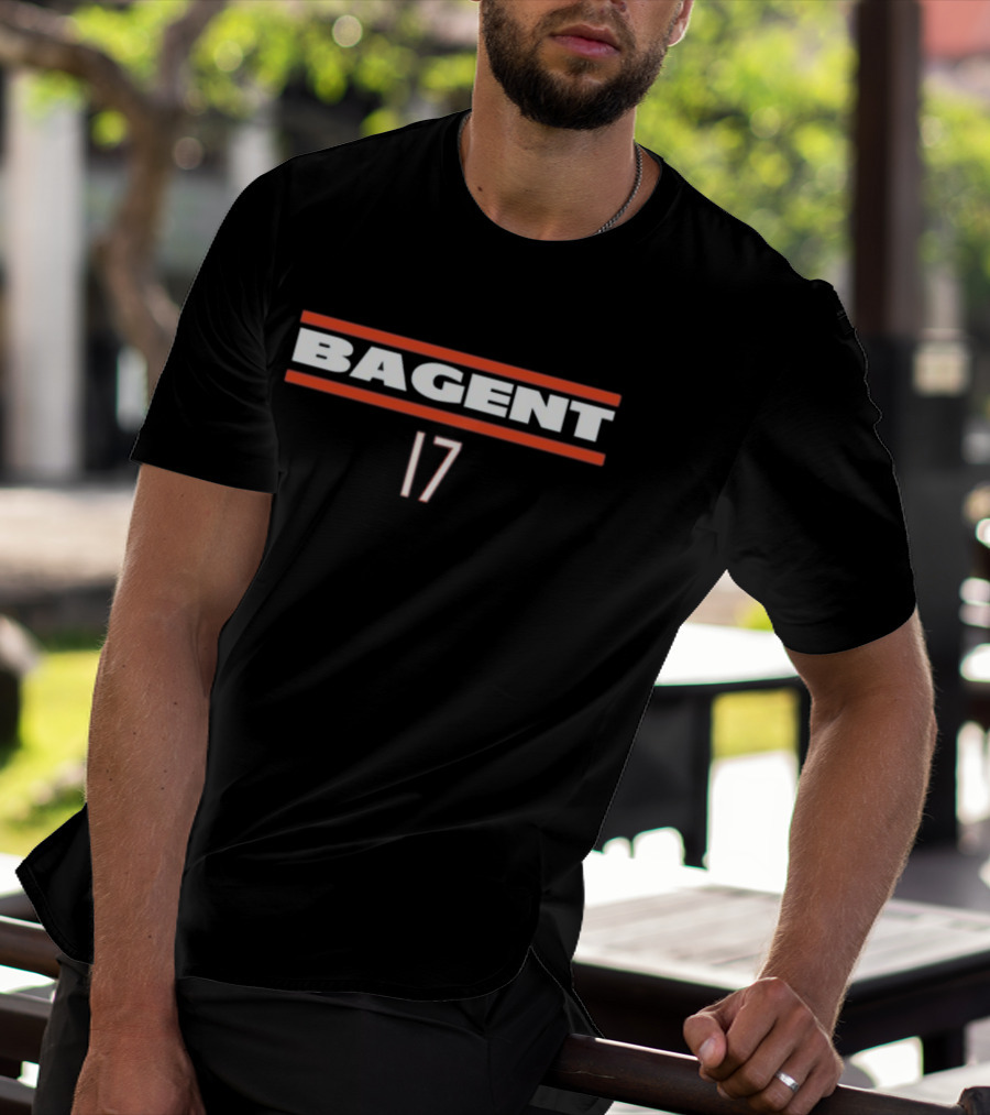 Obviousshirts Bagent 17 Bold Text Sports Fan Top T-Shirt