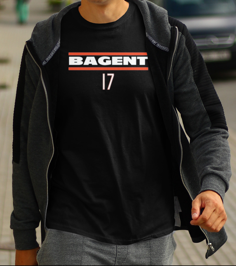 Obviousshirts Bagent 17 Bold Text Sports Fan Top T-Shirt