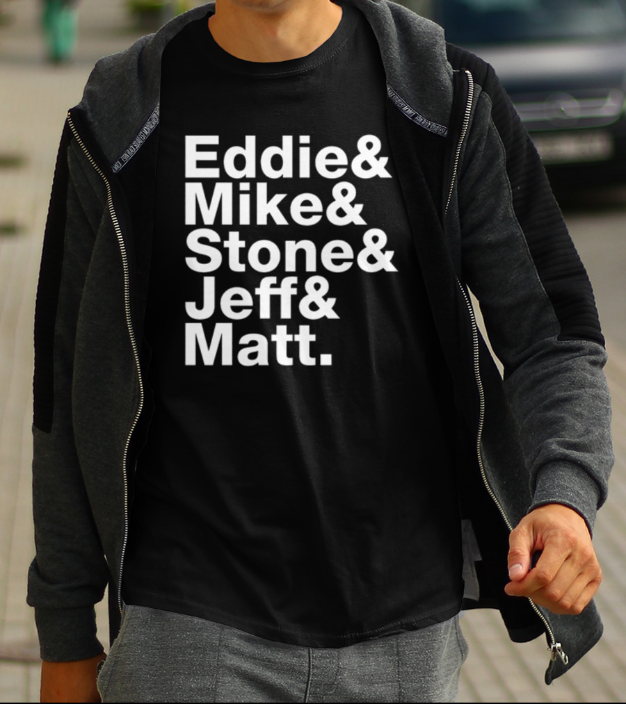 Eddie Vedder Mike McCready Stone Gossard Jeff Ament Matt Cameron Pearl Jam Band Members T-Shirt