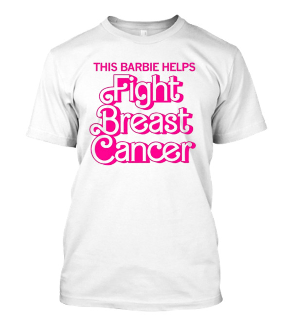 Raygunsite Barbie Breast Cancer Awareness Support T-Shirt