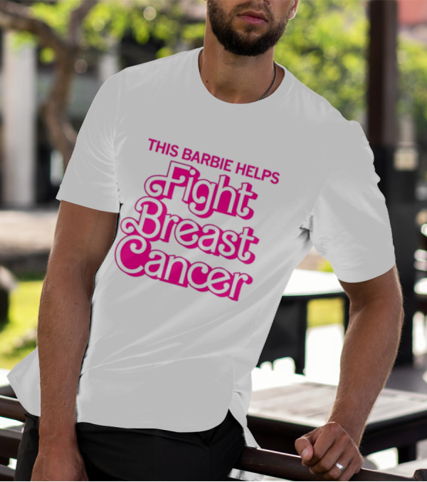 Raygunsite Barbie Breast Cancer Awareness Support T-Shirt