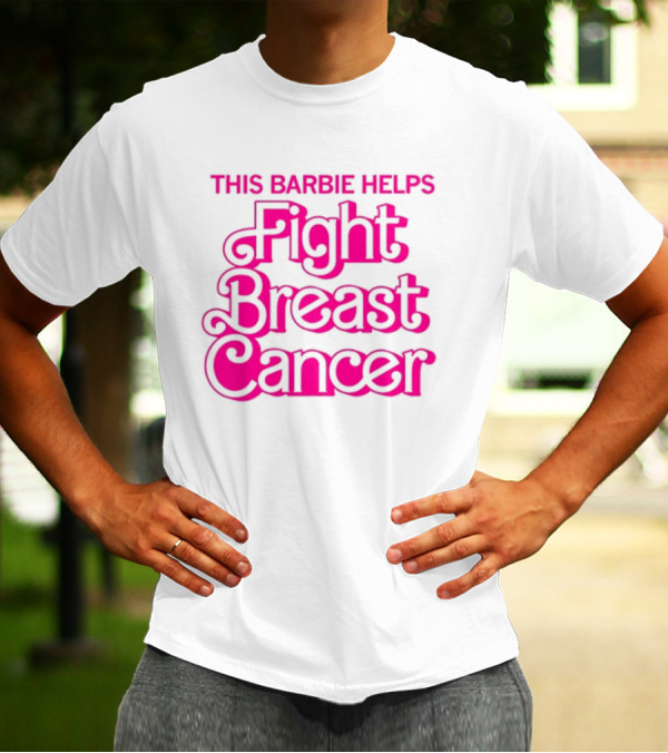 Raygunsite Barbie Breast Cancer Awareness Support T-Shirt