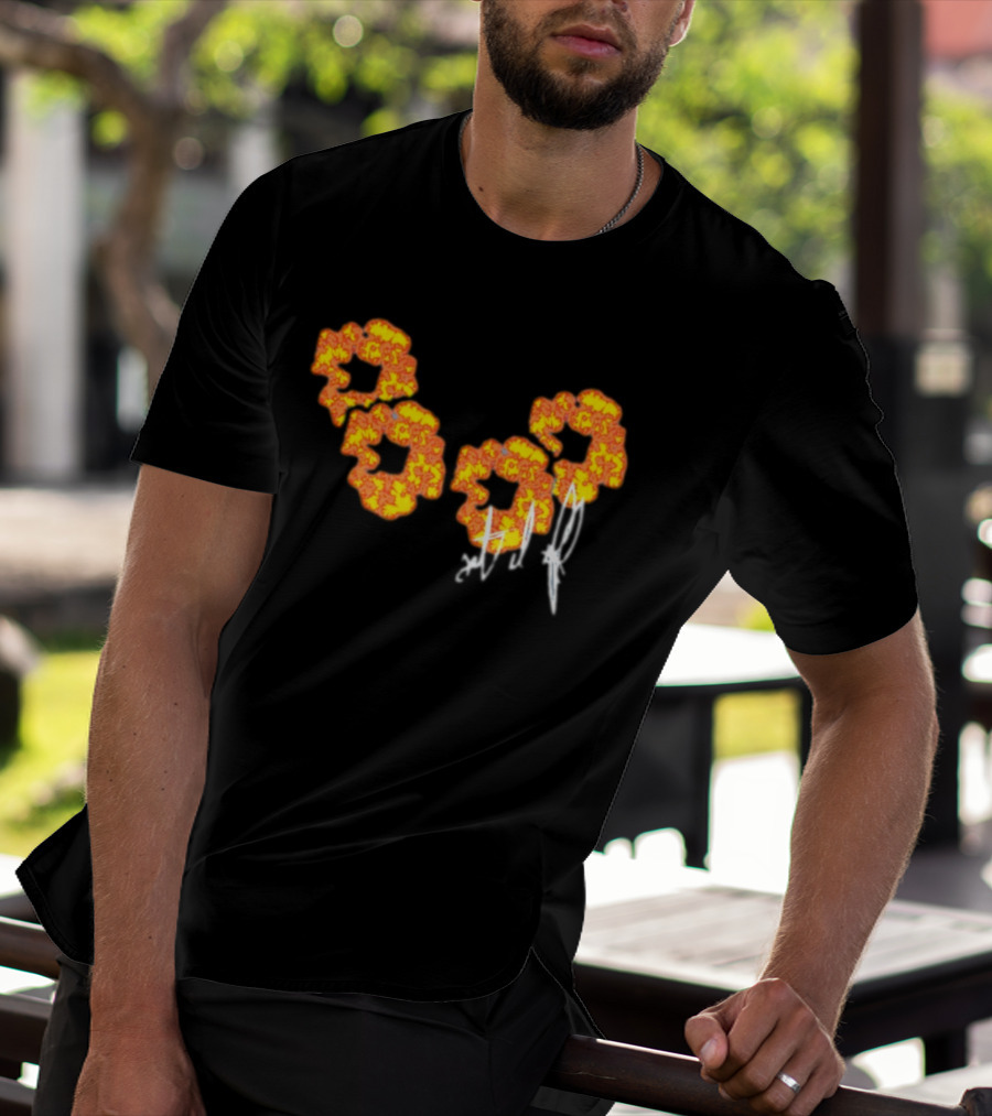 Offset Tears 4 Flame Floral Signature T-Shirt