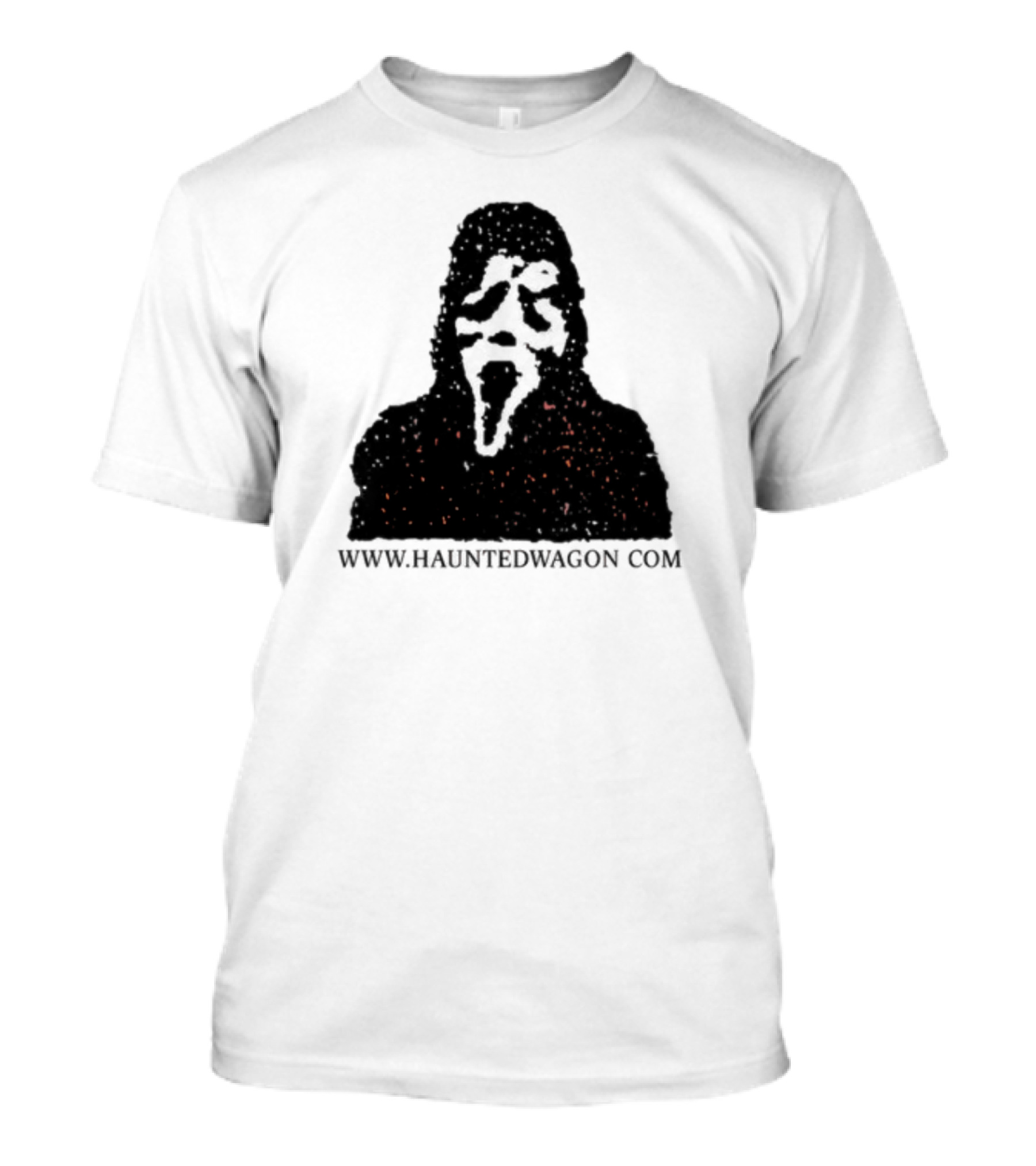 Haunted Wagon Horror Scream Mask Motif Www.hauntedwagon.com T-Shirt