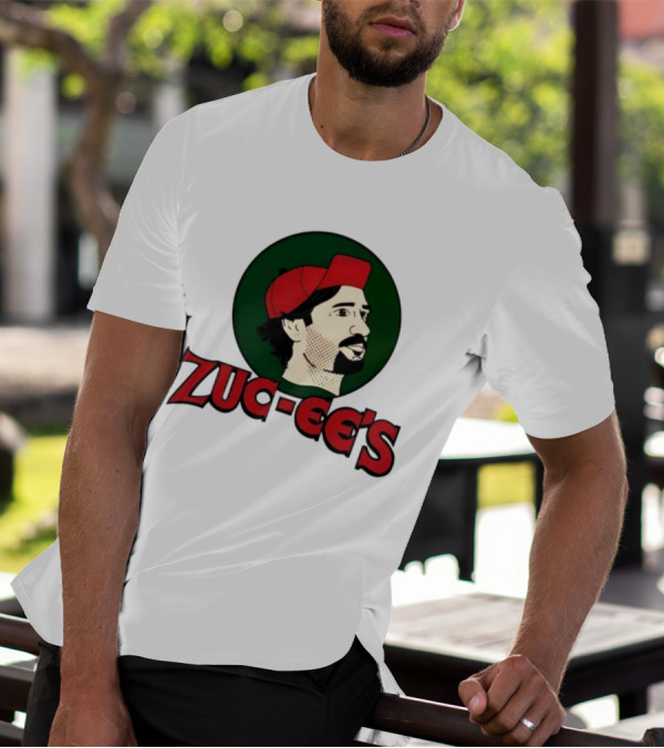 10K Takes Zuc-Ee's Retro Illustration Red Cap Green Circle T-Shirt