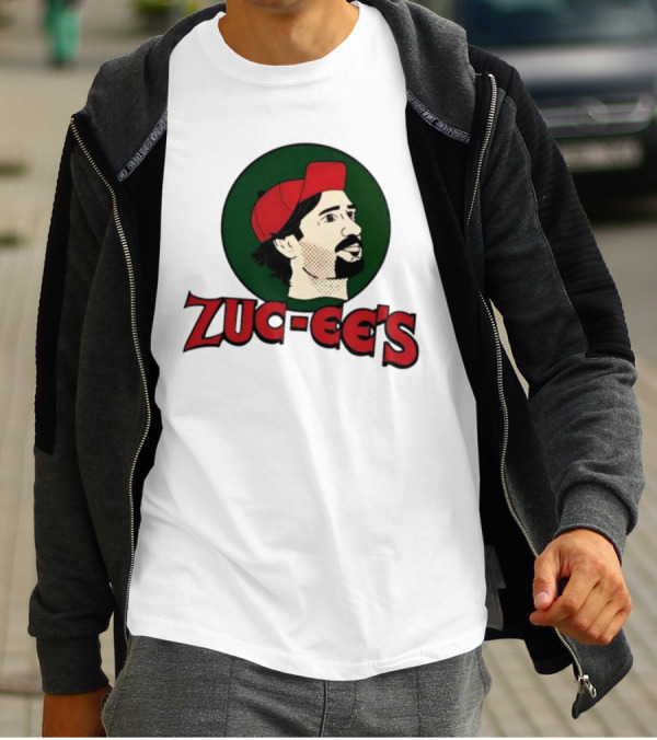 10K Takes Zuc-Ee's Retro Illustration Red Cap Green Circle T-Shirt