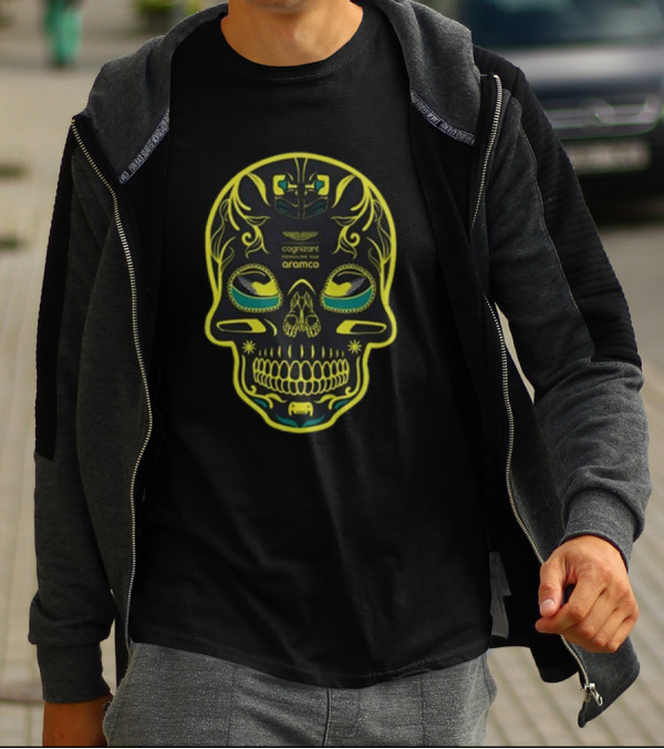Aston Martin F1 Team Cognizant Aramco Mexico GP Sugar Skull T-Shirt