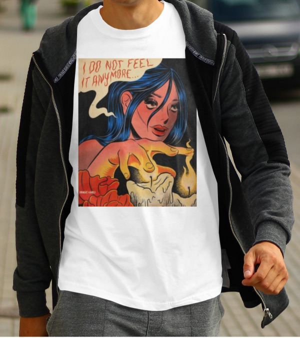 Tragicgirlsco I Do Not Feel It Anymore Blue-Haired Woman With Candles And Roses T-Shirt