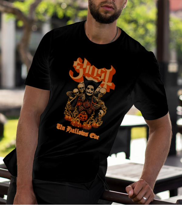 Ghost Papa Emeritus Iv Unhallows Eve Skeletons And Pumpkins T-Shirt