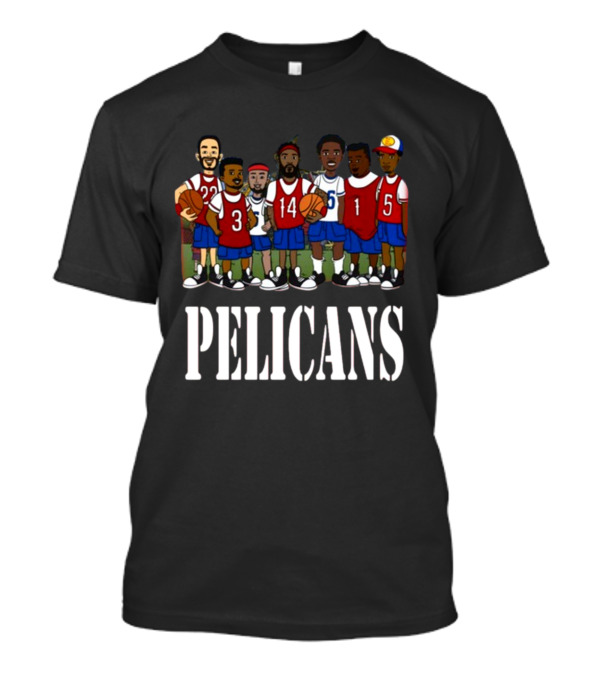 Recess X Pels Pelicans Basketball Cartoon Team T-Shirt